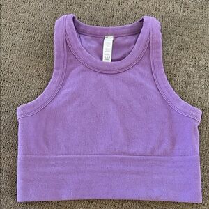 ALO Yoga Purple Crew Neck Top